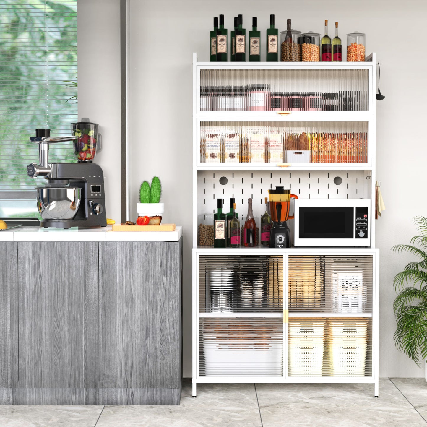 6 Level Flip Door Pantry Cabinet
