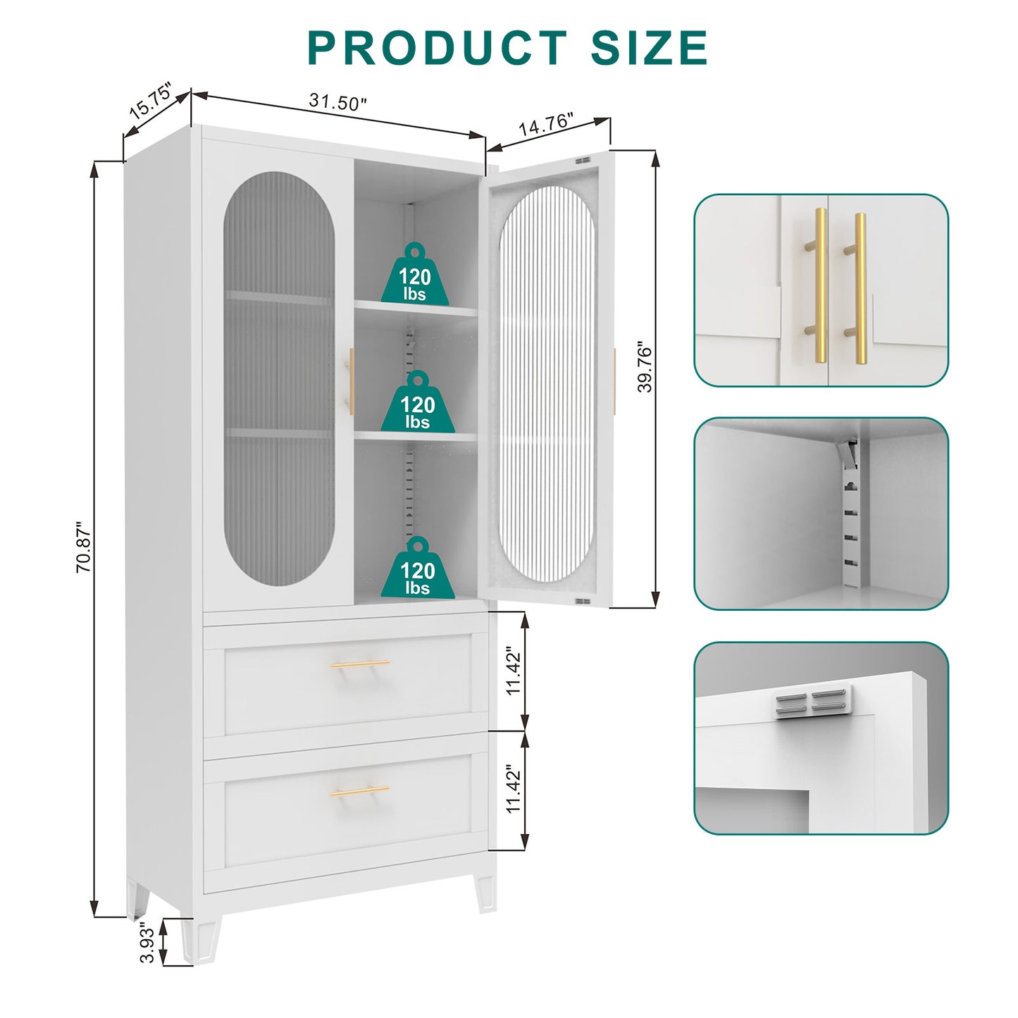 2 Doors 2 Drawers Cabinet