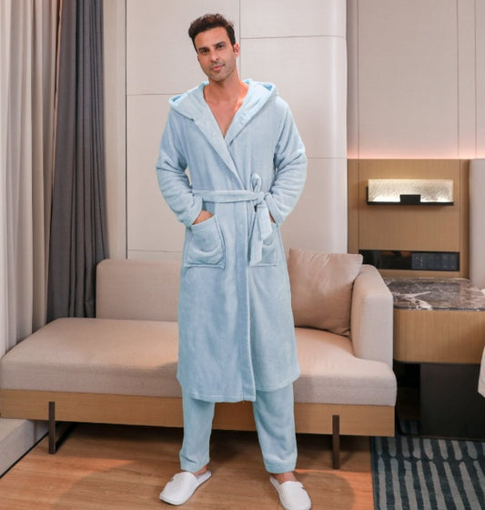 Men's Fibre Velvet Gown Set