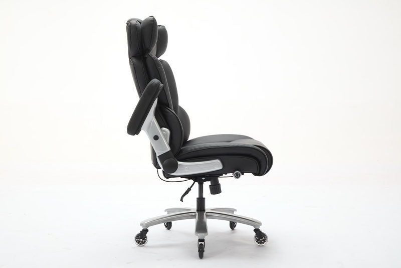 Big And Tall Office Chair 500lbs With Adjustable Lumbar Support, Executive Office Chair With Flip-up Armrest And Wider Seat, Ergonomic Leather Chair Breathable Cannot Be Sold On Temu